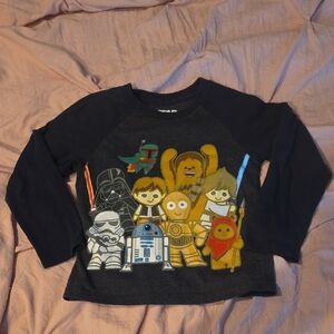 Star Wars Kids Long Sleeve Tee - Navy and Multicolor